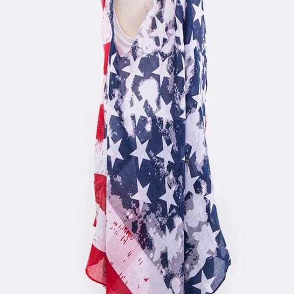 American Flag Sleeveless Kimono - Picture 4 of 5